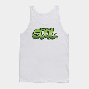 Green "Soul" graffiti Tank Top